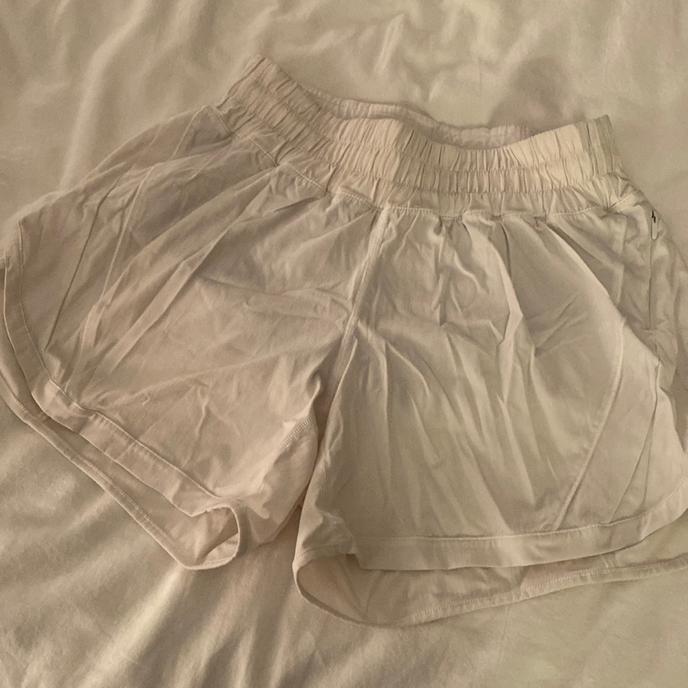 Lululemon white tracker shorts